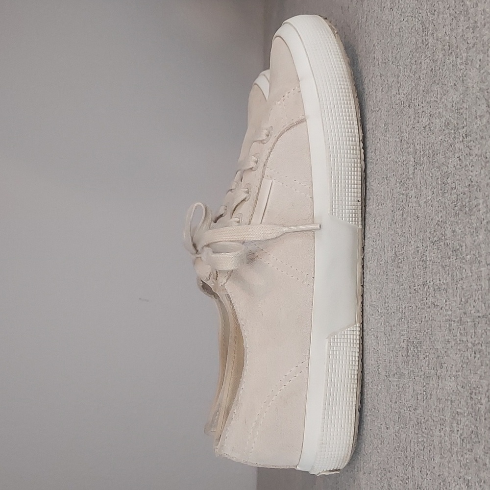 Superga Suede 2750 Cotu Cream Lace Up Sneakers Shoe Size EU37 USAM5 USAW6.5 MEX4